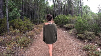 Preview 1 of Big Lone Sex - I walk naked in the forest cause i want to get fucked hard!