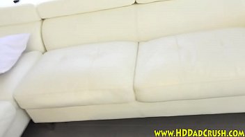 Preview 1 of Mom Sees Sons Huge Mule Dick - Petite slut sucks stepdads