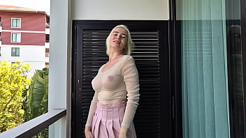 Preview 2 of Dog Lidesa Sex - Transparent clothes. Dry and wet try-on
