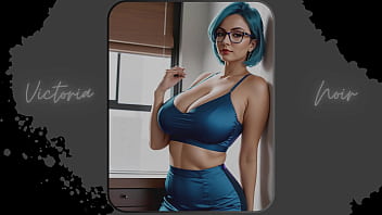 Preview 1 of Bondage Goes Wrong - AI: Vibrant blue hair and dark glasses DOMINATRIX - Part 2 - Waifu Models #003