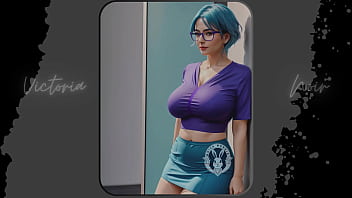 Preview 4 of Bondage Goes Wrong - AI: Vibrant blue hair and dark glasses DOMINATRIX - Part 2 - Waifu Models #003