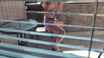 Preview 1 of Site De Rencontre Dans Le 28 - Hidden cam on hotel&#039_s balcony and cum on ass 4K