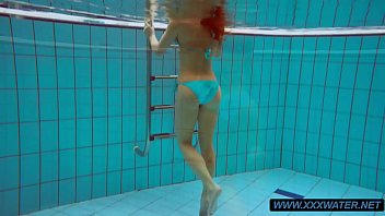 Preview 2 of Bbw Bbw Boys - Hairy pussy teen Deniska in the pool