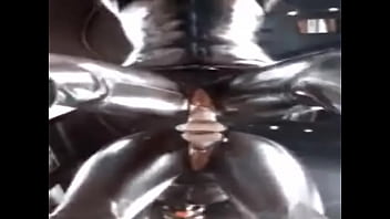 Preview 2 of Tattoed Tube Blonde - latex dildo riding