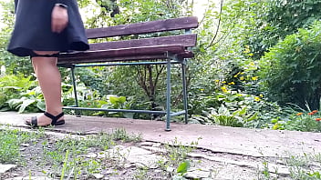 Preview 1 of A Swingers Weekend - Masturbating mother-in-law made me cum on a bench in the park