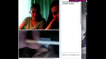 Preview 1 of Hug Big - 2 hot russians ladies laugh at my size on cam sph