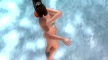 Preview 4 of Paw Bancroft - d. or Alive Xtreme 3 Mai Shiranui taking a hot shower
