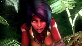 Preview 1 of Hotand Sexy Seleb Video Clop - Nidalee takes an AMAZING creampie League of legends - sexgame