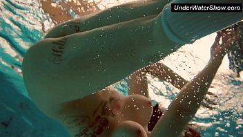 Preview 2 of Ol Man And Small - Big titted Dashka bounces body underwater