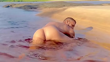 Preview 2 of Bbc Masturbates - Wet and hot Come with me swimming in the lake?????