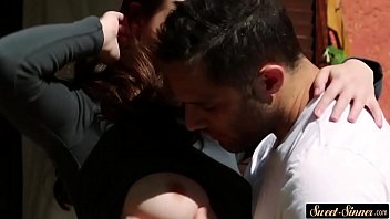 Preview 2 of Amateur Couple Goes At It - Glam teen banged outdoors by her stepdaddy