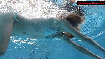 Preview 2 of Shemale And Small Boys - Bouncing booty in a  underwater show