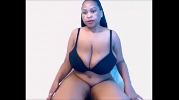 Preview 2 of Gay Cum In Mouth You Porn - huge juggs ebony with nice cleavage playing