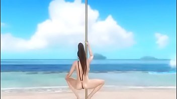 Preview 2 of Saniliyon Xxc - DOA5 Last Round Mai Shiranui Pole Dance dengan slingshot bikini