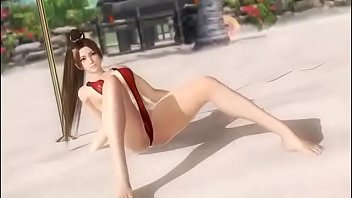 Preview 3 of Saniliyon Xxc - DOA5 Last Round Mai Shiranui Pole Dance dengan slingshot bikini