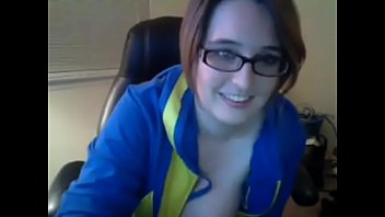 Preview 1 of Tranny Cuckold Humiliation - busty curvy girl with glasses camshow 4