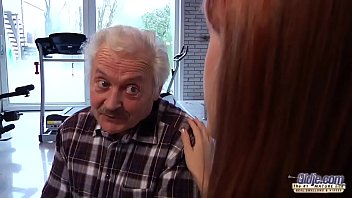 Preview 1 of Jennyfier White - Old Man Falls In Love With Beautiful Young Redhead and Fucks Her Pussy
