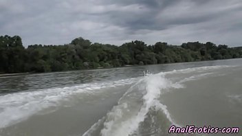 Preview 1 of Anal Amatur Arab - Euro girlfriend buttfucked on a speed boat