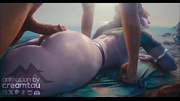 Preview 3 of Begcom Hd Xx - creamtau - Widowmaker at the Beach