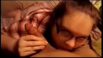 Preview 1 of Kinar Sex Photo - Hot Babe Nerd In Glasses Deepthroat Dick &amp_ TakesCum To Face