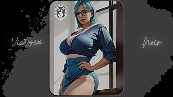 Preview 2 of Extra Oldies - AI: Vibrant blue hair and dark glasses DOMINATRIX - Part 16 - Waifu Models #003