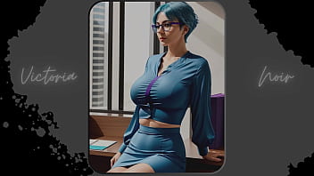 Preview 1 of Extra Oldies - AI: Vibrant blue hair and dark glasses DOMINATRIX - Part 16 - Waifu Models #003