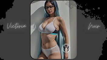 Preview 3 of Big Black Hd - AI: Vibrant blue hair and dark glasses DOMINATRIX - Part 14 - Waifu Models #003