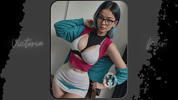 Preview 4 of Big Black Hd - AI: Vibrant blue hair and dark glasses DOMINATRIX - Part 14 - Waifu Models #003