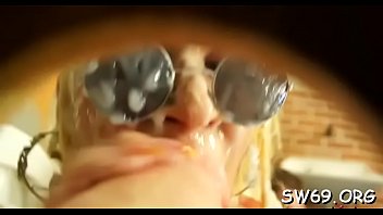 Preview 2 of Tube Videos Sauna Rough Toyed - Beauty gets skirt all slimy