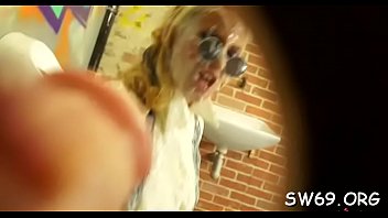Preview 1 of Tube Videos Sauna Rough Toyed - Beauty gets skirt all slimy