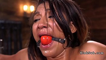 Preview 4 of Selpingd Girsll - Huge tits sub toyed in bondage