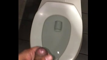 Preview 3 of Mature Cuckold Bisex - Cumming in public bathroom