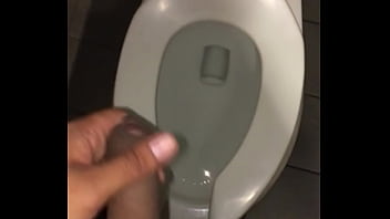 Preview 1 of Mature Cuckold Bisex - Cumming in public bathroom