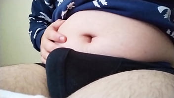 Preview 2 of Asia Grill - TeddyBang - Showing off his small bulge and cute belly