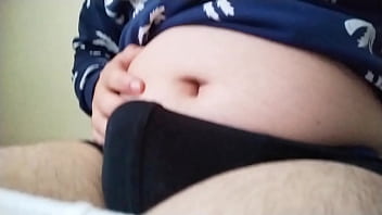 Preview 3 of Asia Grill - TeddyBang - Showing off his small bulge and cute belly