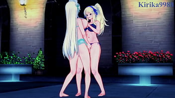 Preview 1 of Baby Sex Tie Tube - Katsuragi and Yomi intense lesbian play and futanari sex. - Senran Kagura Hentai