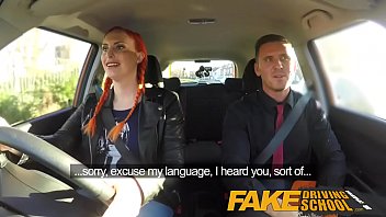 Preview 2 of Matur Womens - Fake Driving School Examiner sprays cum all over learners hairy pussy