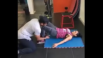 Preview 1 of Main Bontot Awel Tudung - Gym exercise touch