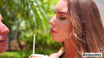 Preview 2 of 18 Erotika Tube I - Lesbian Beauties Eating Pussy and Fruit with Betzz &amp_ Dee Vine for Arousins