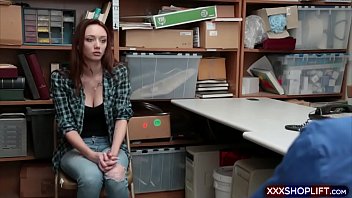 Preview 1 of Xxx Sexy Girls Video Porn - Redhead teen shoplifter punish fucked by in the office