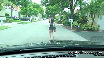 Preview 1 of Xxxvideyo 2018 - Nasty brunette teen bangs big cock in car