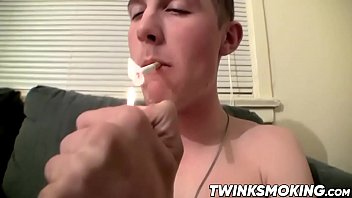 Preview 1 of Fuck Kot Kopek - Twinks Cain and Ty Frost blowing while smoking cigarettes