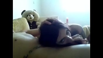Preview 2 of Bloody Strapon - sucking boyfriend s cock