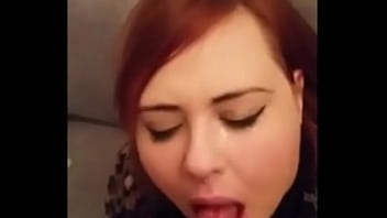 Preview 4 of Weather Lady - Amateurs - Blowing His Load on her Mouth