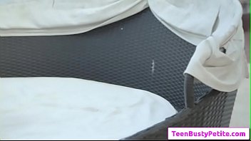 Preview 2 of Japanese Sex In Movie - Titty shows Poolside Breast Stroke with Annika Eve free clip-04