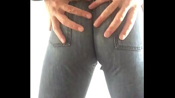 Preview 1 of Sex Toy Makes Her Moan Loudly - jerking off my cock in tight Ripped jeans