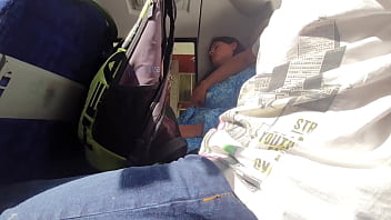 Preview 2 of Ronda Rosuy - Stepson Suddenly starts Touching his Busty Stepmom&#039_s Tits and Pussy in the Bus after work