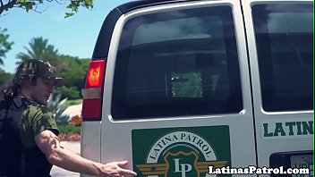 Preview 2 of Ariella Federal - Latina babe doggystyled by US border patrol