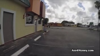 Preview 1 of Young Amateur Wife Interracial - Banging big tit teen on the street