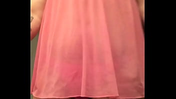 Preview 1 of Free Video Old Sex - Sissy cd in pink thong and lingerie has tiniest pathetic white clit